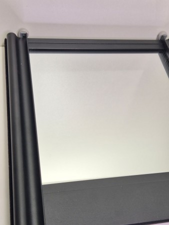 Klart speil med sort tykk profil 315-375cm 3 dører (pris pr dør)