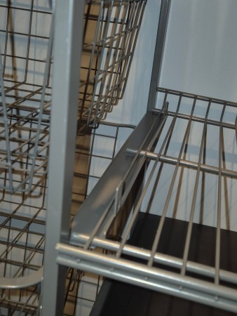 Mørk grå skoristfeste 40cm til trådkurv pr stk