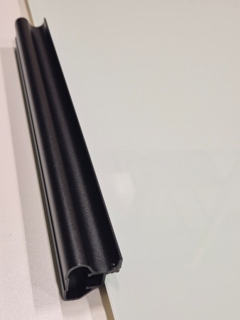 Grønt glass med sort tykk profil 360-420cm 4 dører (pris pr dør)