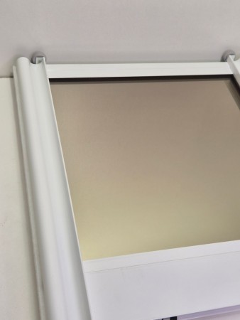 Bronse speil med hvit tykk profil 210-251cm (pris pr dør)