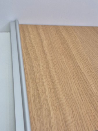 Eik med aluminium smal profil 0-125cm (pris pr dør)