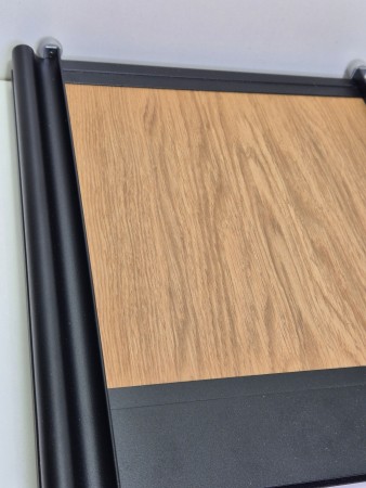 Eik med sort tykk profil 210-251cm (pris pr dør)